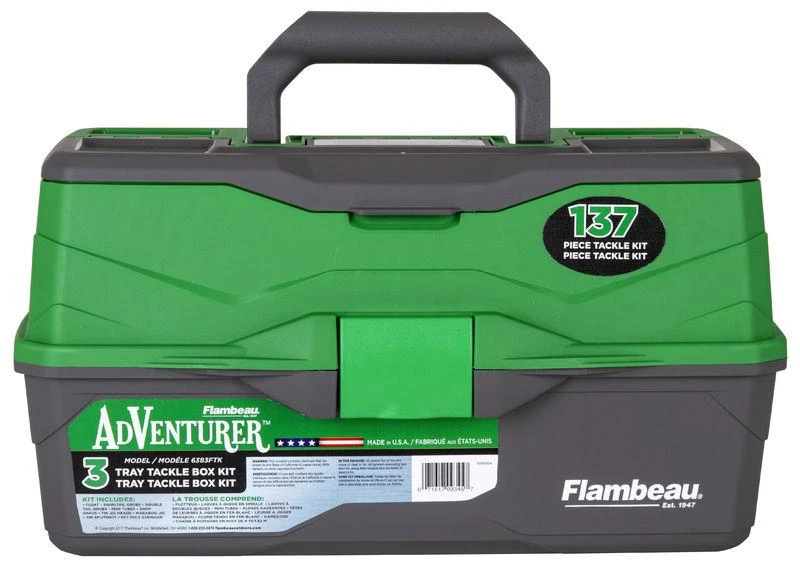 Flambeau Adventurer 3-Tray 137-Piece Tackle Box Kit 1 Flambeau Adventurer 3-Tray 137-Piece Tackle Box Kit