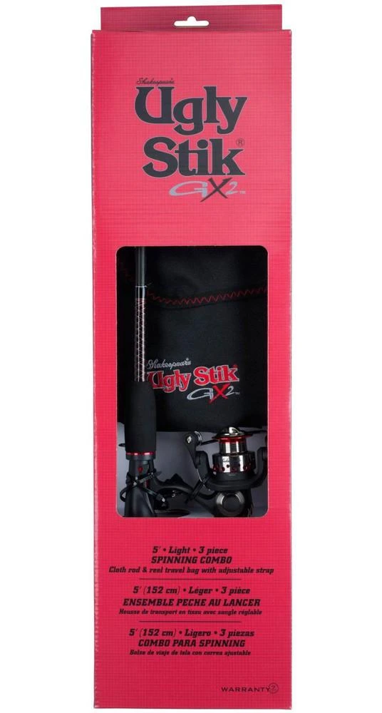 Shakespeare UGLY STIX GX2 3 PC SPINNING COMBO 5' 1 Shakespeare UGLY STIX GX2 3 PC SPINNING COMBO 5'